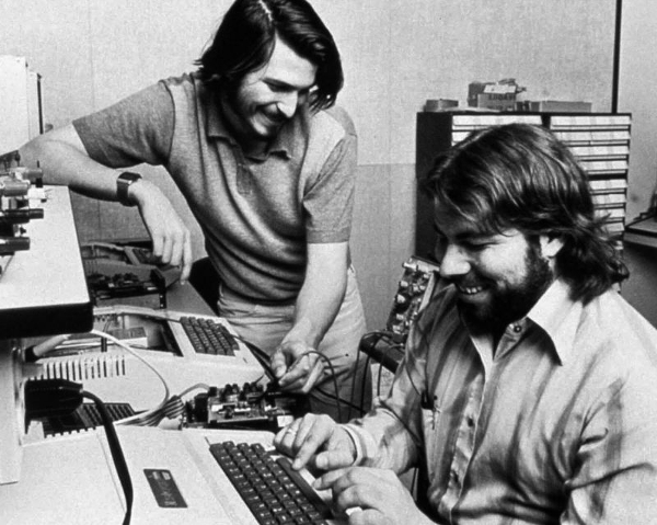 Steve Wozniak and Steve Jobs