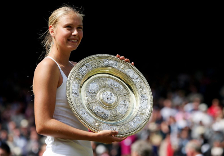 Maria Sharapova Wimbledon trophy