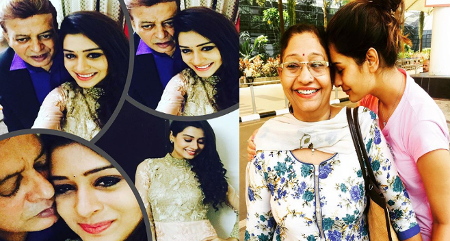 Payal Rajput With her parents