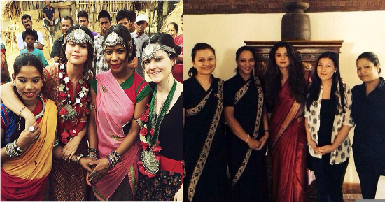 Selena Gomez Saree Pics